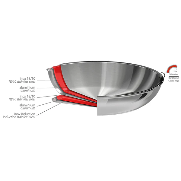 Poêle tout inox Casteline sans manche 30 cm Cristel - Image 5