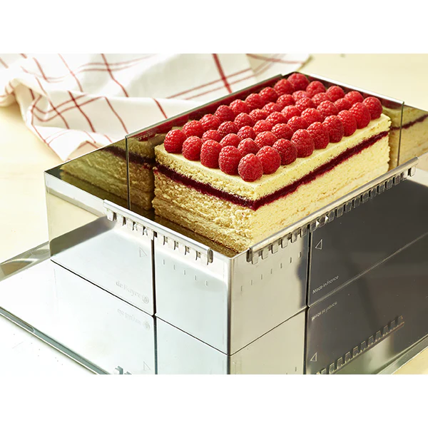 Cadre à entremets rectangulaire adaptable inox 21,5 cm De Buyer - Image 2