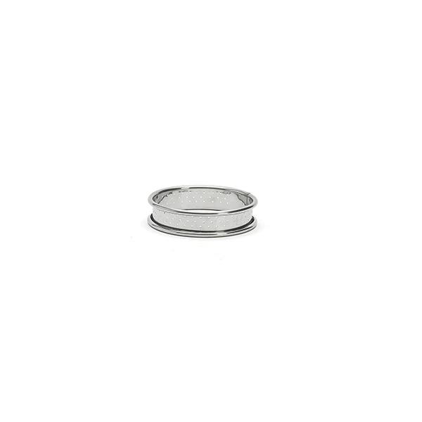 Cercle à tartelette inox perforé 8 cm De Buyer
