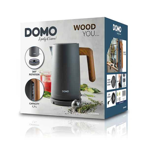 Bouilloire grise mat 1,7 L 2200 W Domo - Image 6