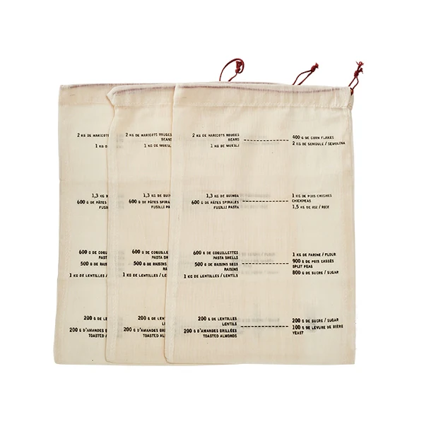 Set de 3 sacs coton gradués Elicuisine - Image 3