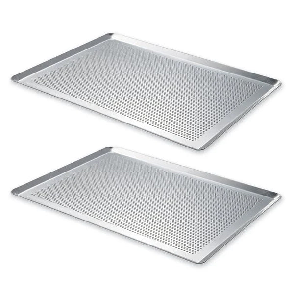 Lot 2 plaques à pâtisserie micro-perforée en aluminium 40 cm - Image 5