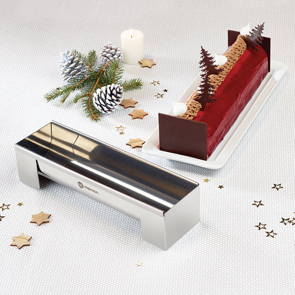 Lot gouttière à bûche démontable en inox avec plaque à pâtisserie et tapis de cuisson Mathon - Image 2