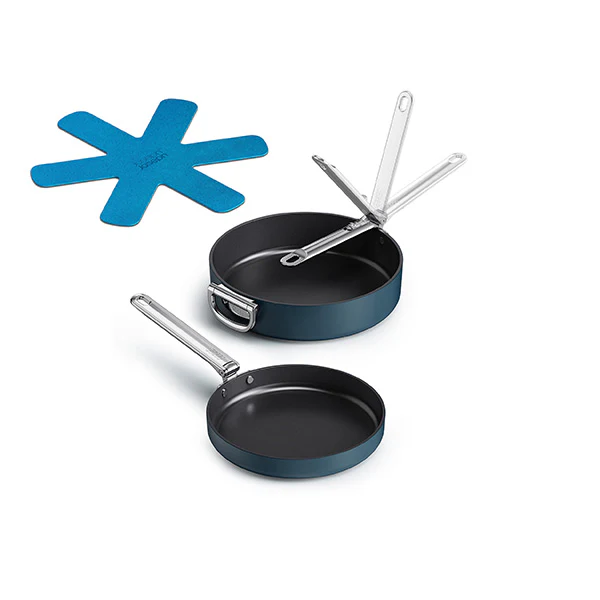 Set de 2 Poêles en aluminium revêtu Space 24 et 28 cm et séparateur protecteur Joseph Joseph - Image 2