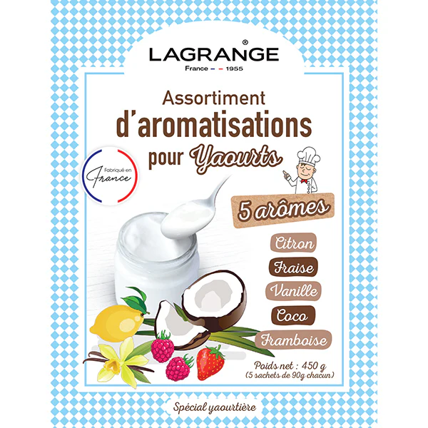 Assortiment de 5 arômes pour yaourt 425 g Lagrange - Image 2