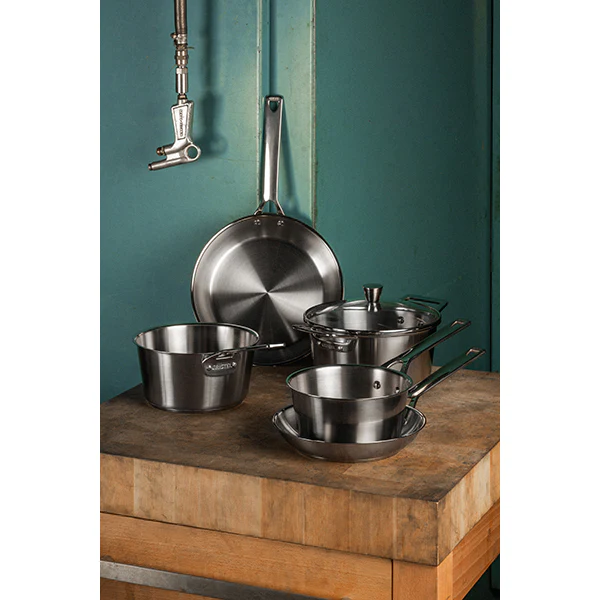 Lot 3 poêles tout inox 1826 20, 24 et 28 cm Cristel - Image 5