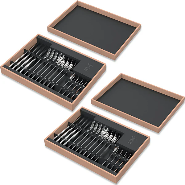 Lot de 2 ménagères Perpétue 16 pièces en inox Opinel