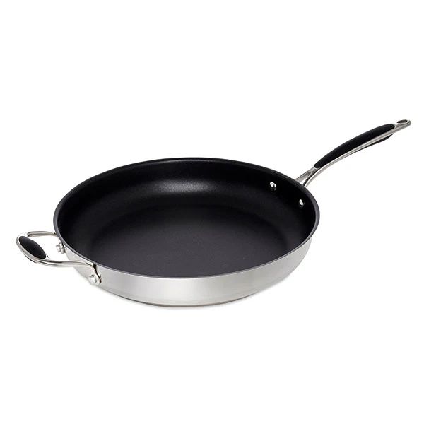 Lot de 2 poêles inox antiadhérentes Excell'Inox 28 et 32 cm Mathon - Image 3