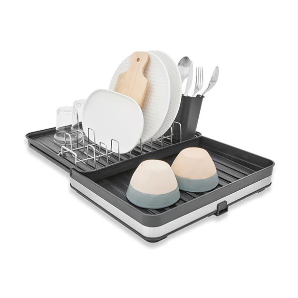 Lot égouttoir extensible 51 cm et organisateur d’évier en inox Mathon - Image 3
