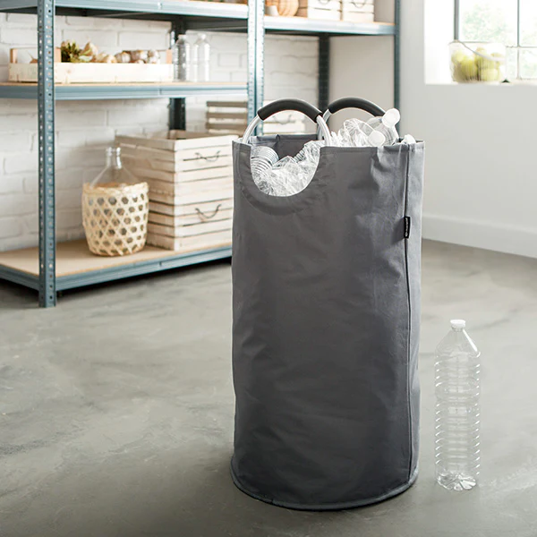Lot poubelle de cuisine 3 bacs de tri sélectif 63 L inox et grand panier de tri 72 L Mathon - Image 5