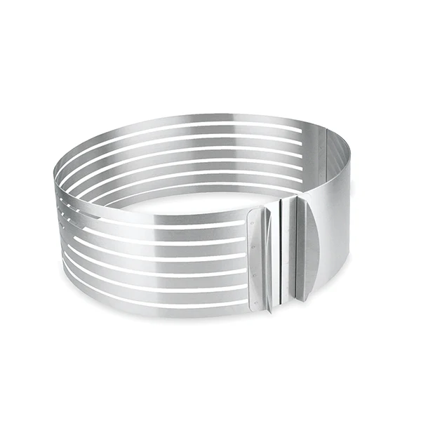 Cercle à trancher génoise extensible en inox 24 à 30 cm Mathon - Image 2