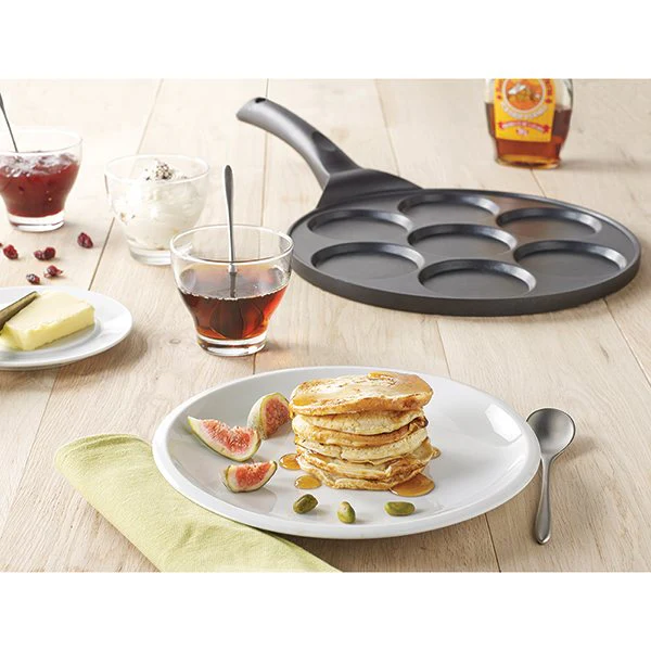 Poêle 7 mini blinis ou pancakes à induction fonte 26.5 cm Mathon - Image 3