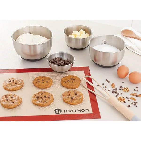 Set 4 petits bols en inox avec base silicone 10,5 à 17 cm Mathon - Image 3