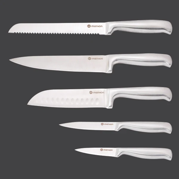 Set de 5 couteaux de cuisine en inox Mathon - Image 3