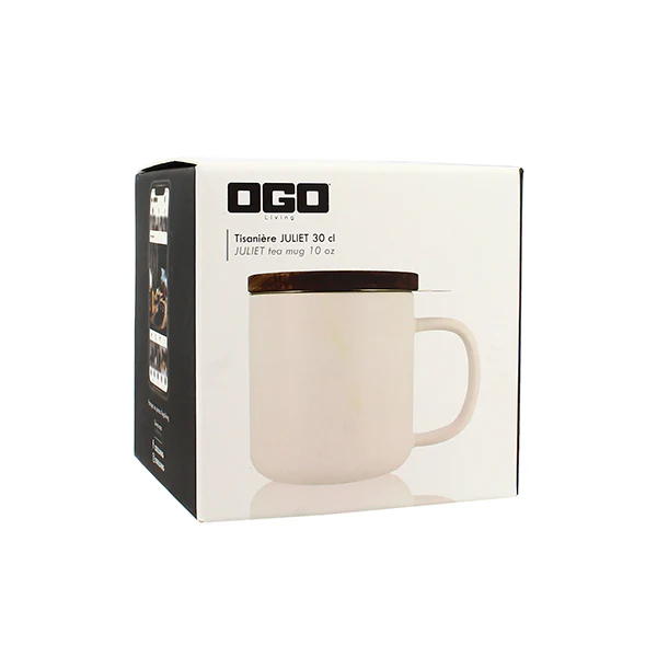 Tisanière mug Juliet en grès blanc 300 ml Ogo - Image 4