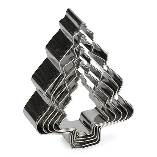 Set de 5 emporte-pièces sapin inox Patisse