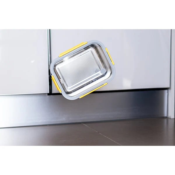Boîte de conservation en inox rectangulaire 800 ml compatible micro-ondes Pika - Image 3