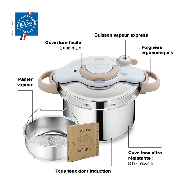 Cocotte-minute® clipsominut eco respect 7,5 L natural Seb - Image 3