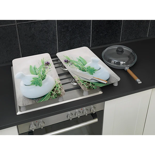 2 couvre-plaques protection motifs Jardin de fines herbes Wenko by Maximex - Image 3