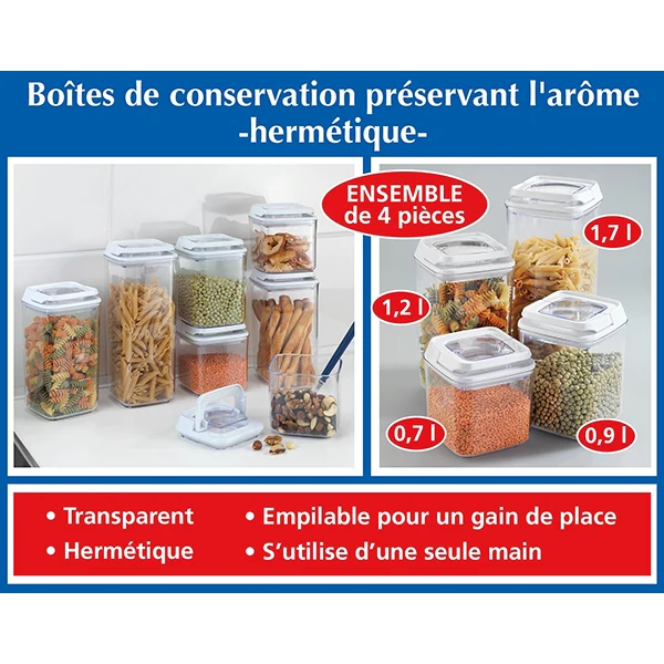 Set de 4 boîtes de conservation Wenko by Maximex - Image 4