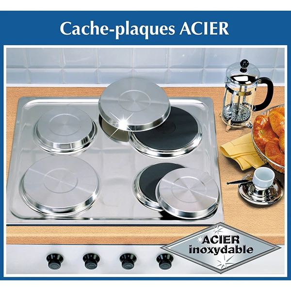 Set de 4 cache-plaques en inox Wenko by Maximex - Image 4