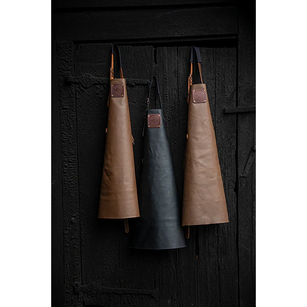 Tablier de cuisine artisanal cuir Buffalo Marron Witloft - Image 5